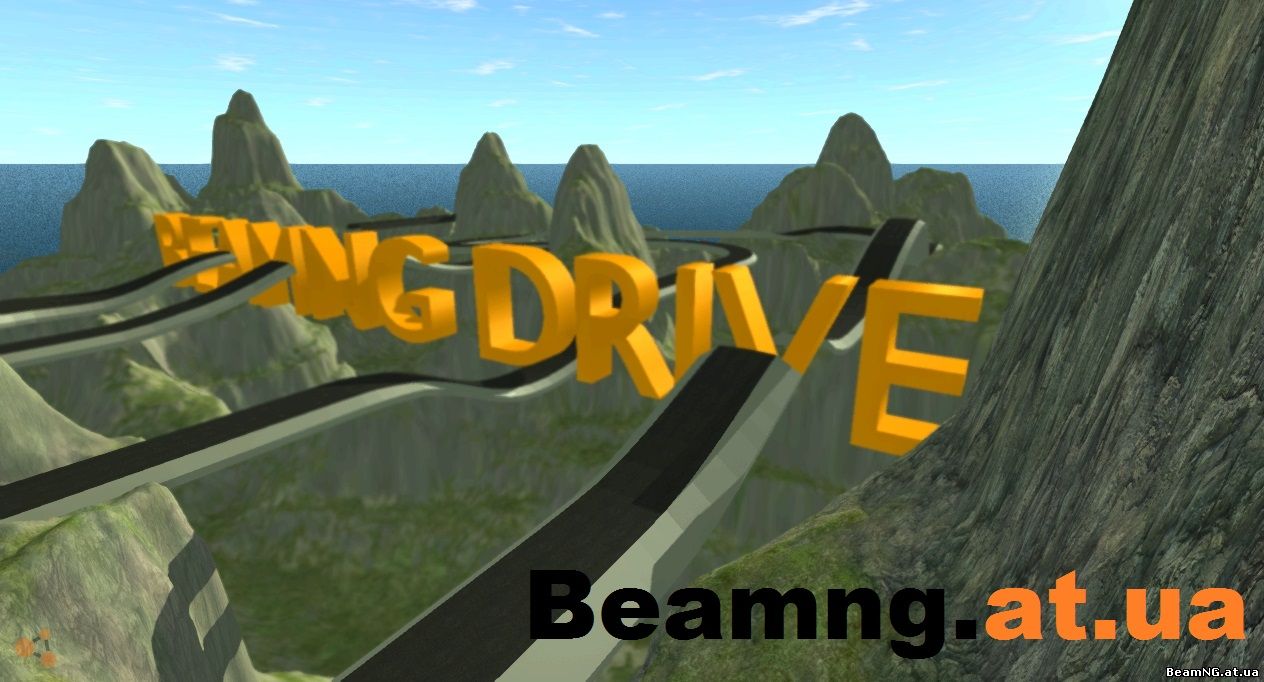 Карта для beamng drive спуск с горы. BEAMNG Mountains. BEAMNG Drive трамплин карта со скалы. Серпантин карта для биминг драйв.